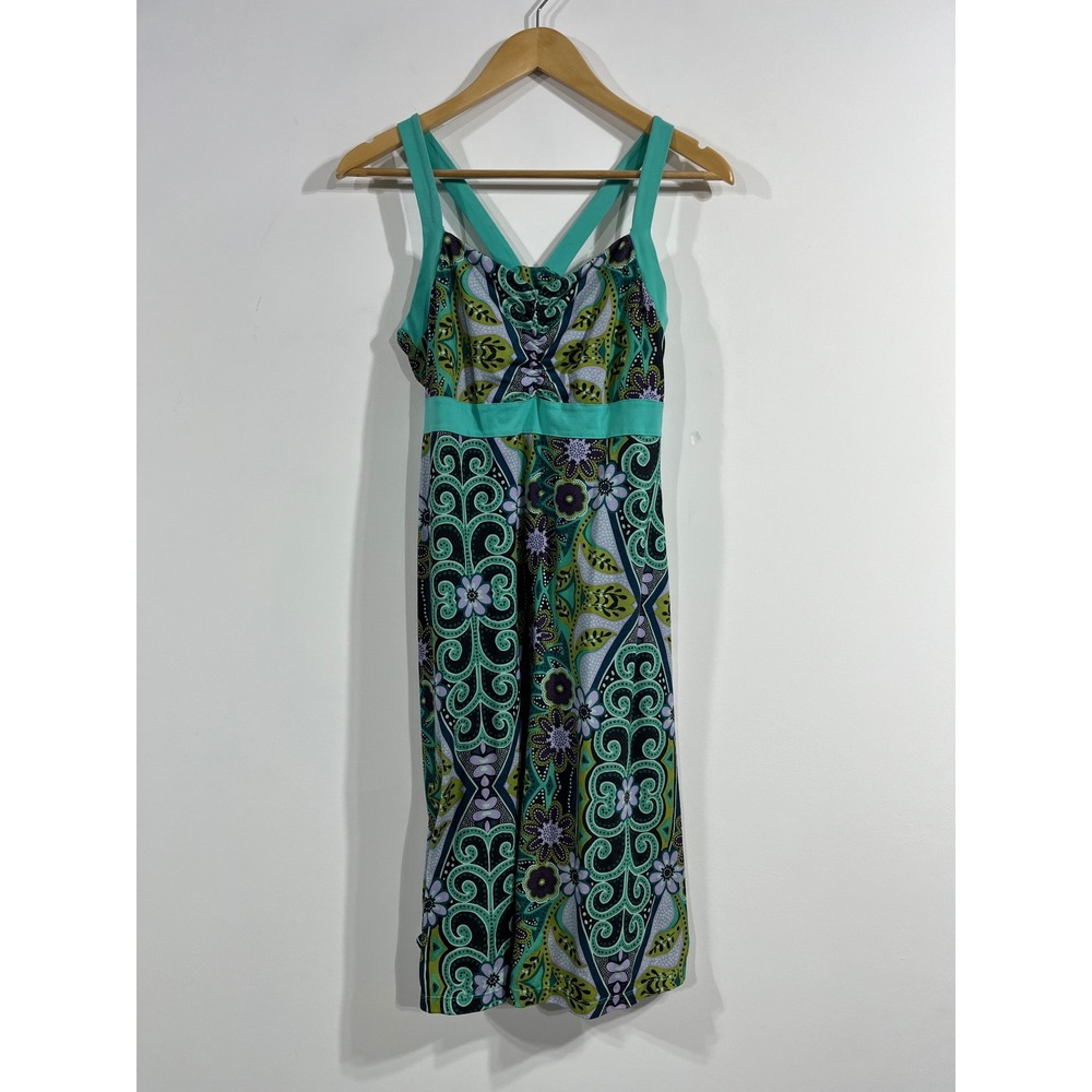 Prana Granola Gorpcore Active Dress Paisley Floral Hiking Outdoors Womens Medium - Picture 1 of 8